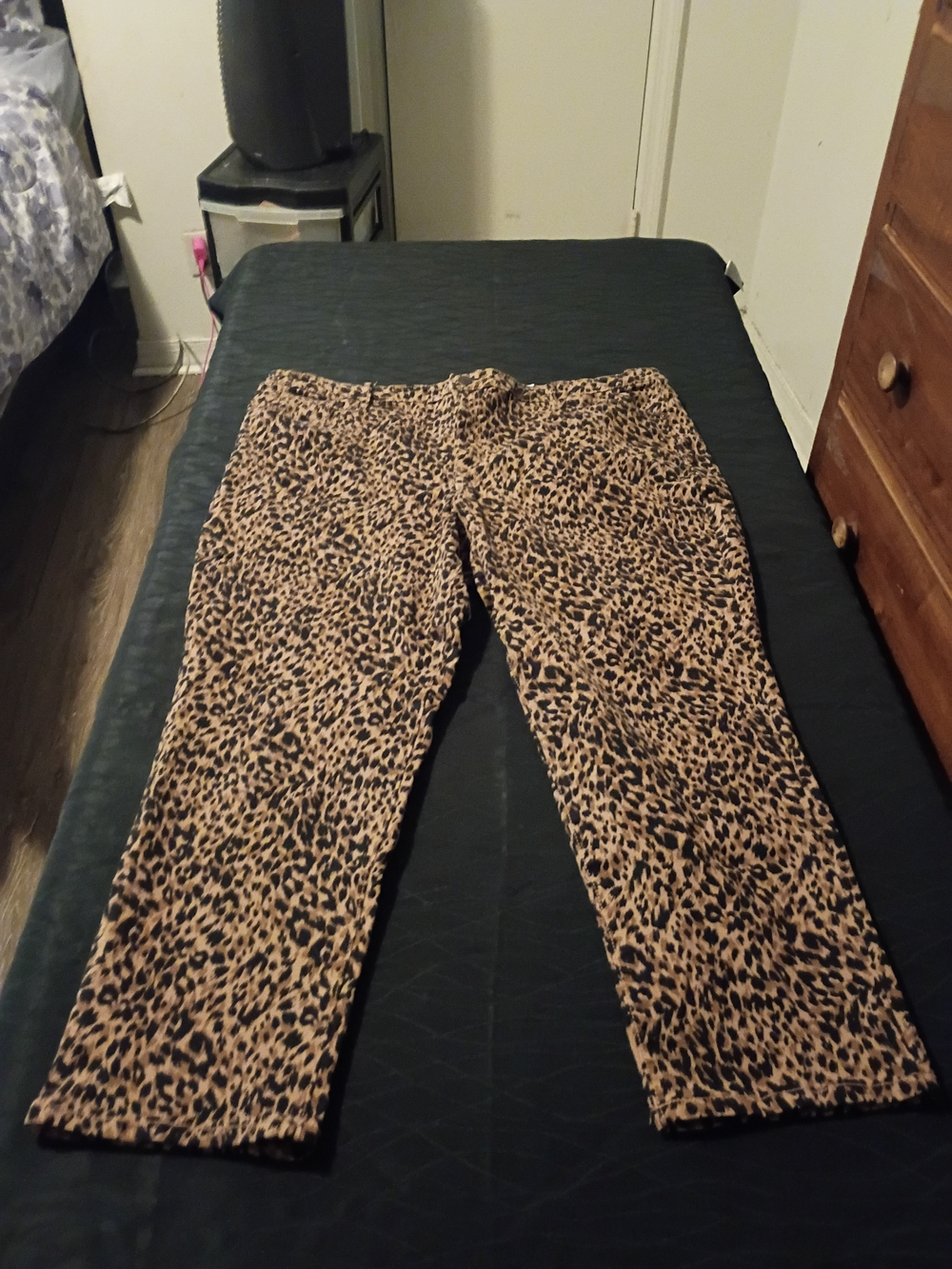Terra & Sky Leopard Skinny Jeans - Tan & Black